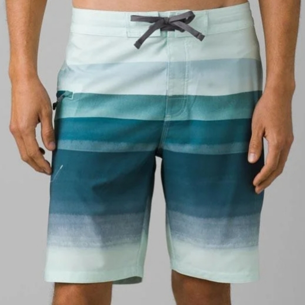 Prana Fenton Boardshorts Mens Size 36 Blue Multicolor Swim Trucks
